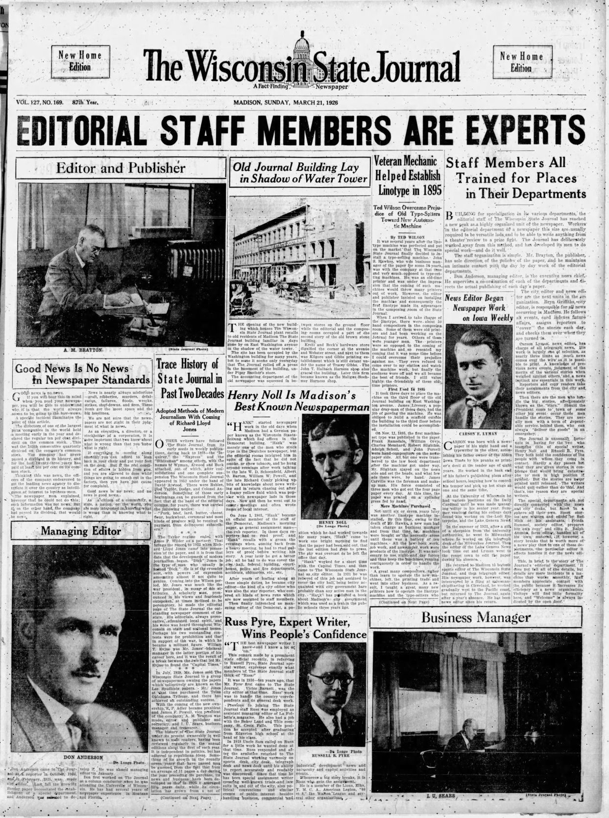 Celebrating new offices, 1926